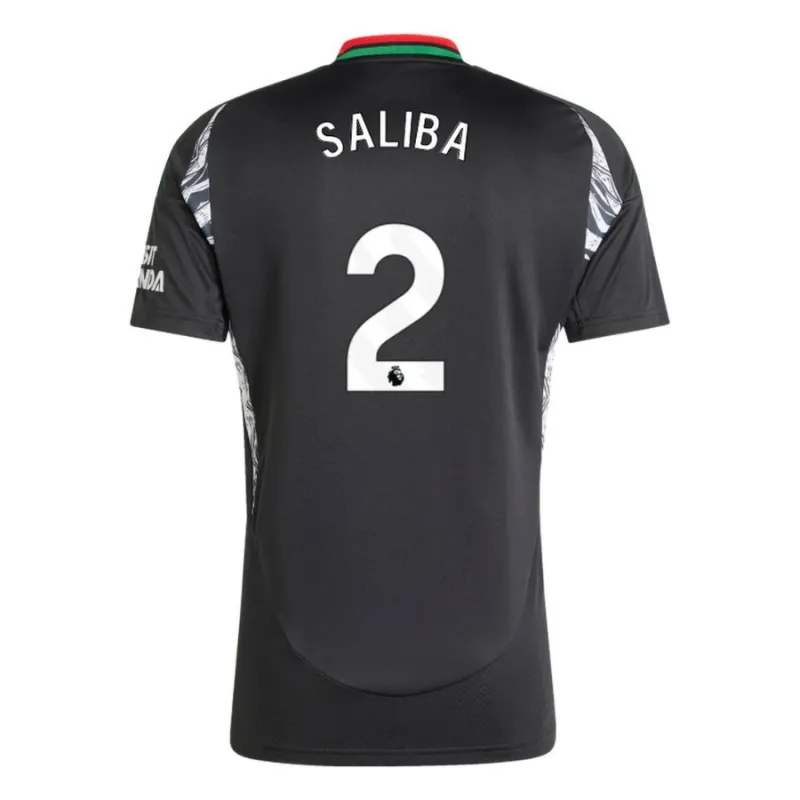 SALIBA Arsenal 2024/25 Auswärts - Replikations - Trikot - Schwarz