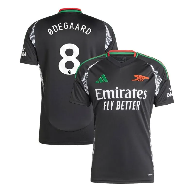 Ødegaard Arsenal 2024/25 Auswärts - Replikations - Trikot - Schwarz