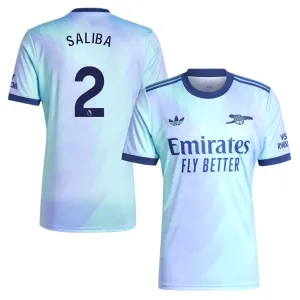 SALIBA Arsenal 2024/25 Drittes Replikations - Trikot - Himmelblau