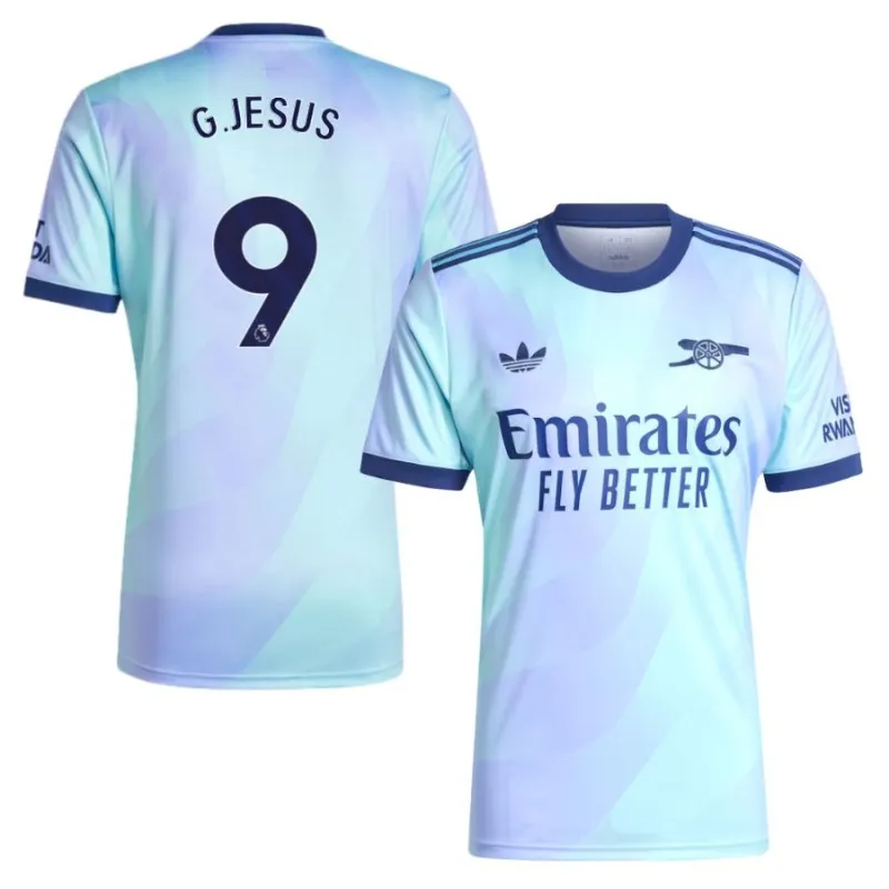 G.JESUS Arsenal 2024/25 Third Replica Jersey - Sky Blue