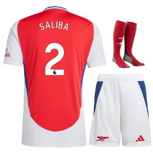 SALIBA Arsenal 2024/25 Kinder - Heim - Replikations - Trikot - Rot