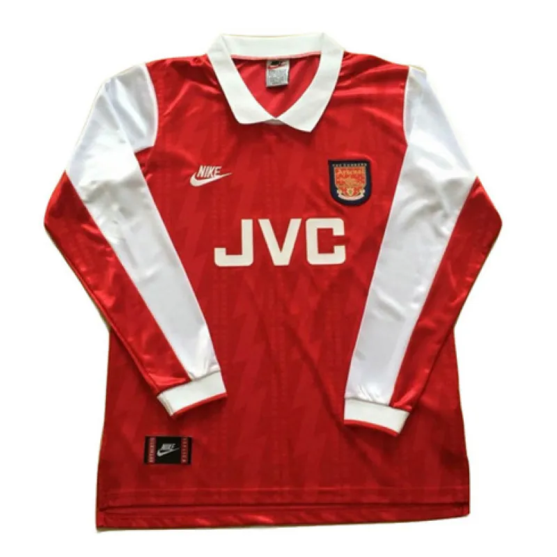 Maillot rétro domicile à manches longues Arsenal 1994 - Rouge