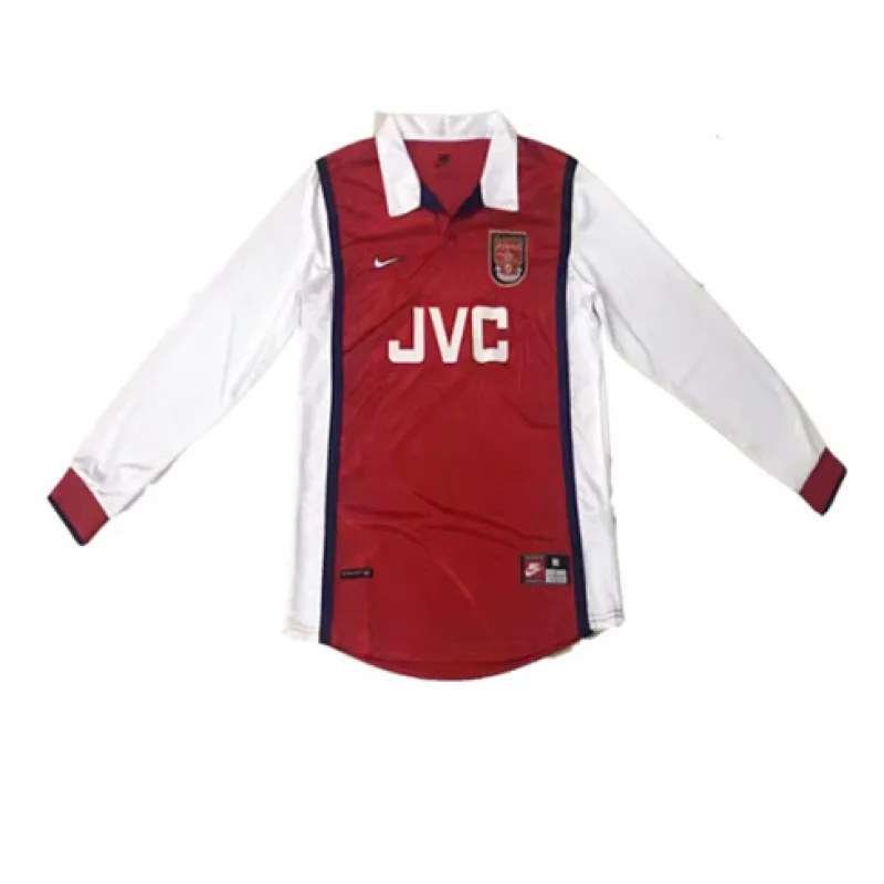 Maillot rétro domicile à manches longues Arsenal 1998/99 - Rouge