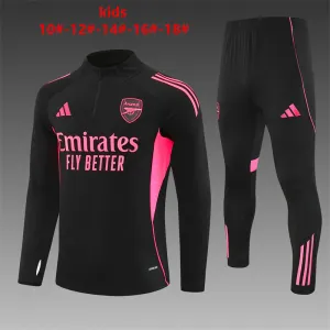 Arsenal 2025/26 Kinder Sportanzug Schwarz