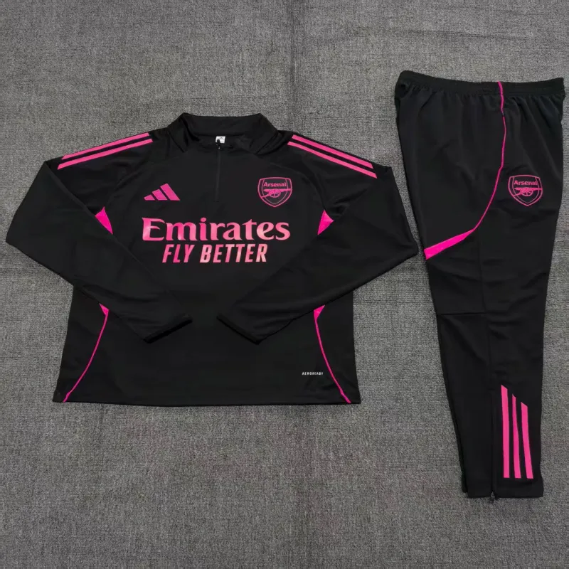 Arsenal 2025/26 Kinder Sportanzug Schwarz