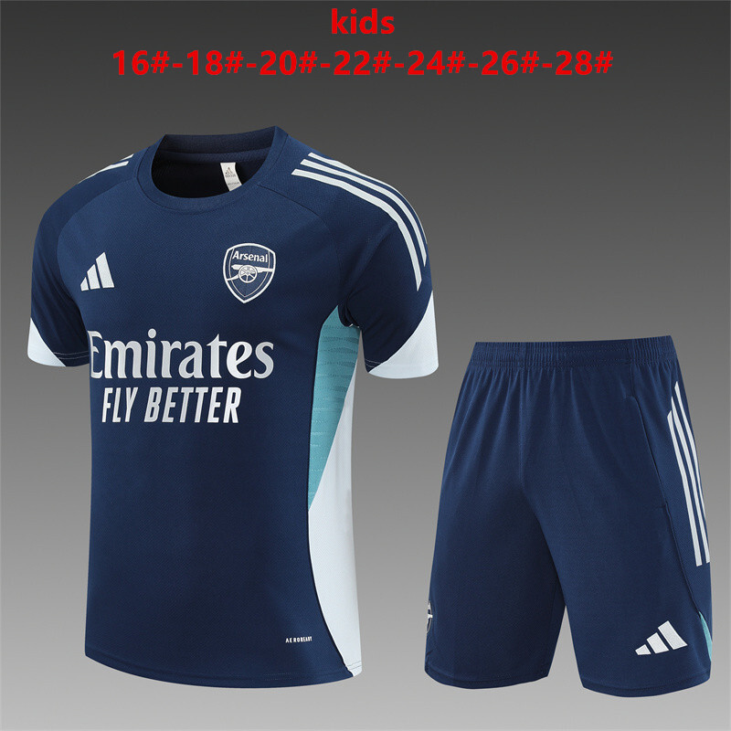 Arsenal 2025/26 Ensemble Entraînement Enfan bleu