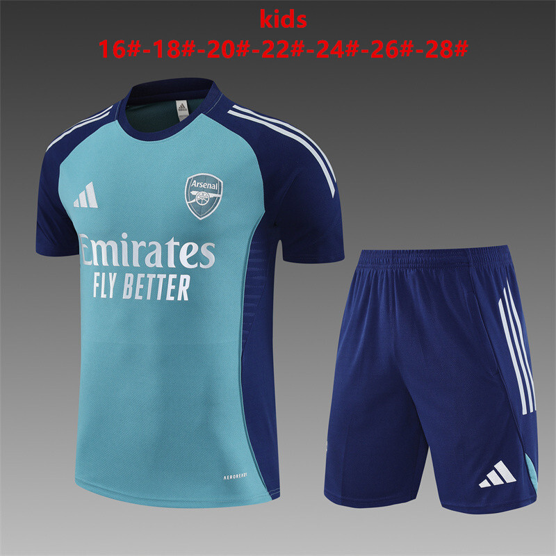 Arsenal 2025/26 Ensemble Entraînement Enfan bleu