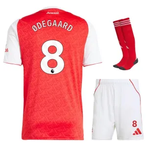 Kit infantil ØDEGAARD de Arsenal 2025/26 local - Rojo