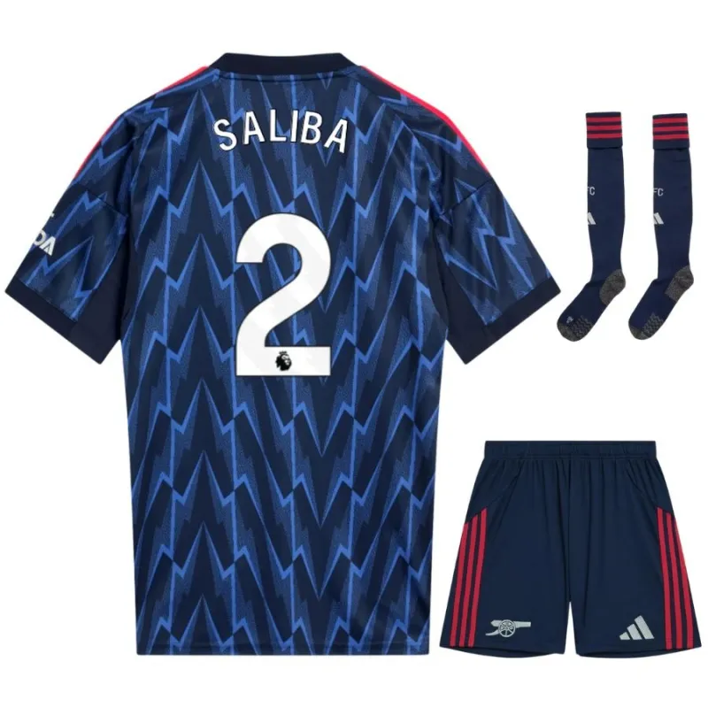 Arsenal SALIBA 2025/26 Away Kids' Jersey Set - Blue