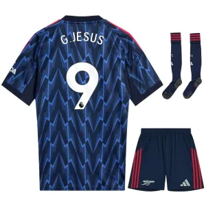 Set de camiseta infantil fuera de casa de G.JESUS del Arsenal 2025/26 - Azul