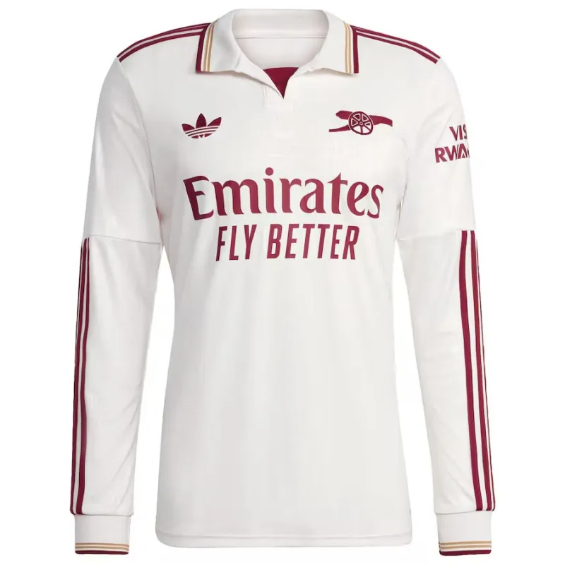 Arsenal 2025/26 Camiseta tercera de manga larga - Blanca