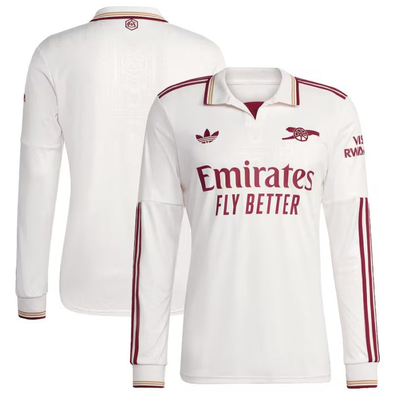 Arsenal 2025/26 Camiseta tercera de manga larga - Blanca