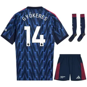 Set de camiseta infantil fuera de casa de GYOKERES del Arsenal 2025/26 - Azul