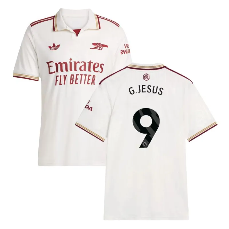 Arsenal G.JESUS 2025/26 Troisième maillot - Blanc