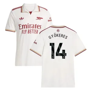 Arsenal GYOKERES 2025/26 Tercera camiseta - Blanca