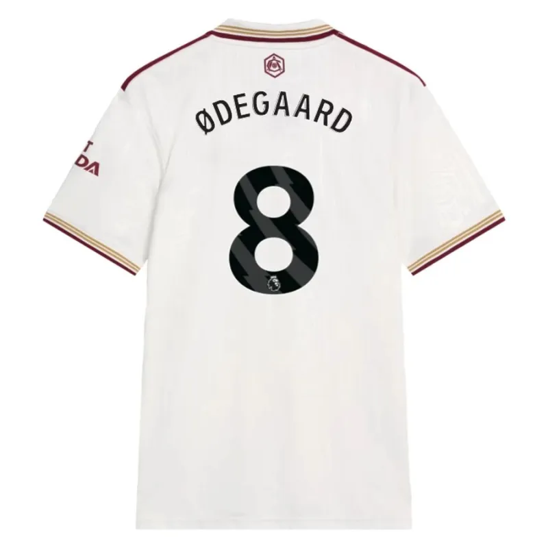 Arsenal ØDEGAARD 2025/26 Third Kids' Jersey Set - White