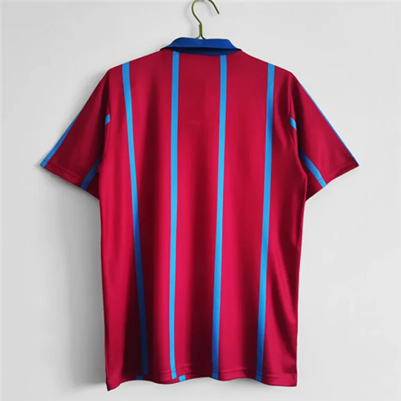 Maillot rétro de domicile d'Aston Villa 1993 - 95 - Rouge