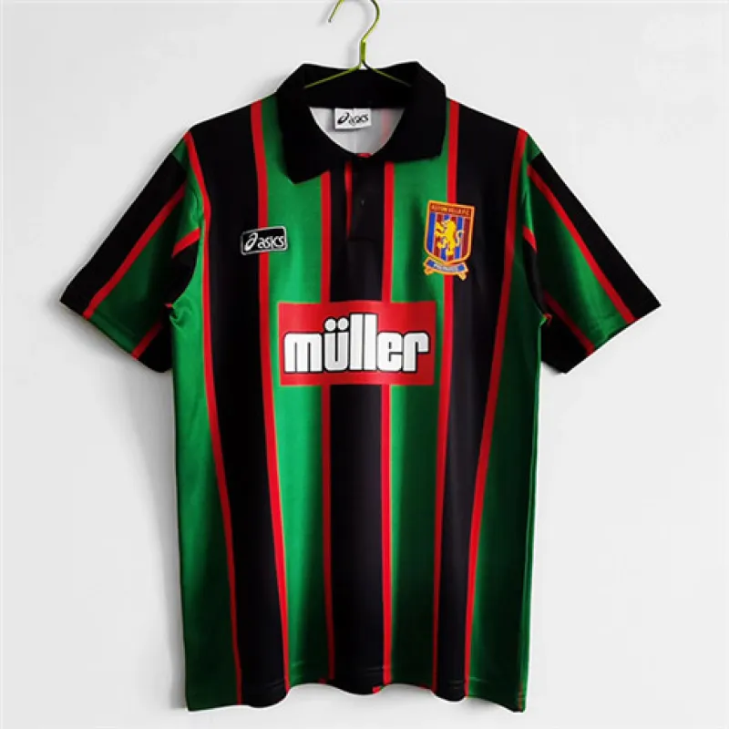 Maillot rétro d'extérieur d'Aston Villa 1993 - 95 - Vert