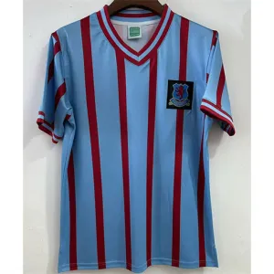 Maillot rétro de domicile d'Aston Villa 1957 - Bleu