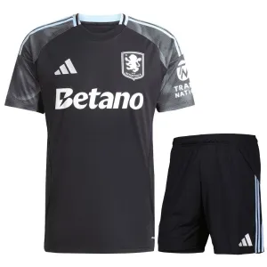 Maillot + Short Extérieur Enfant Aston Villa 2025/26 - Noir