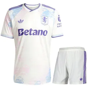 Maillot + Short Third Enfant Aston Villa 2025/26 - Blanc