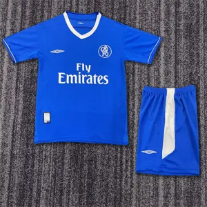 Camiseta retro infantil de campo de Chelsea 2003 - 05 - Azul