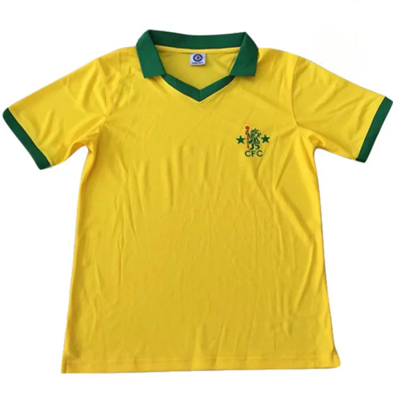 Maillot rétro d'enfant d'away de Chelsea 1980 - Jaune