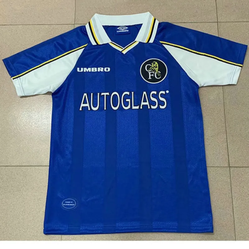 Maillot rétro de domicile de Chelsea 1998 - Bleu