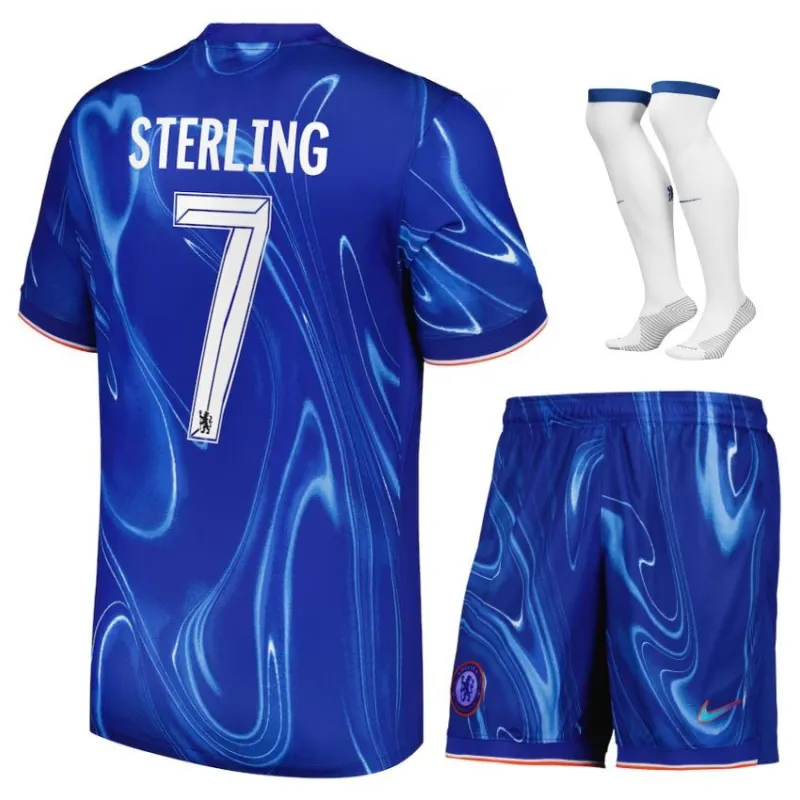 Sterling's Chelsea 2024/25 Home Kids' Jersey Set - Blue