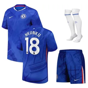 Set de camiseta infantil en casa del Chelsea NKUNKU 2025/26 - Azul