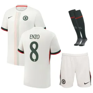 Set de camiseta infantil fuera de casa del Chelsea ENZO 2025/26 - Blanco