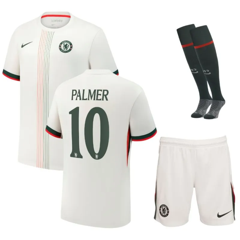 Chelsea PALMER 2025/26 Auswärts-Kinder-Trikot-Set - Weiß