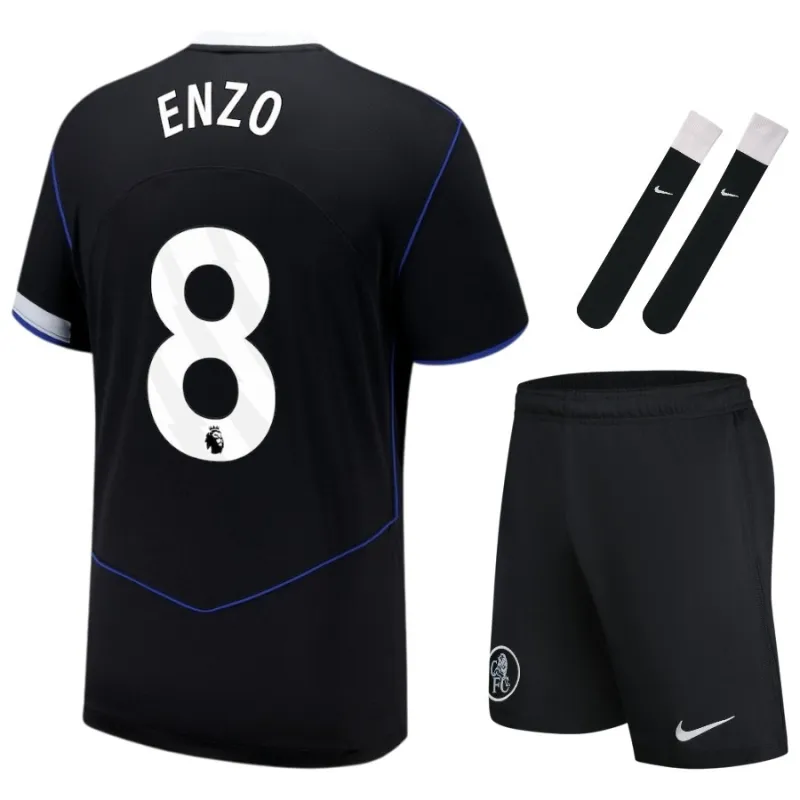 Chelsea ENZO 2025/26 Terzo set di maglia per bambini - Nera