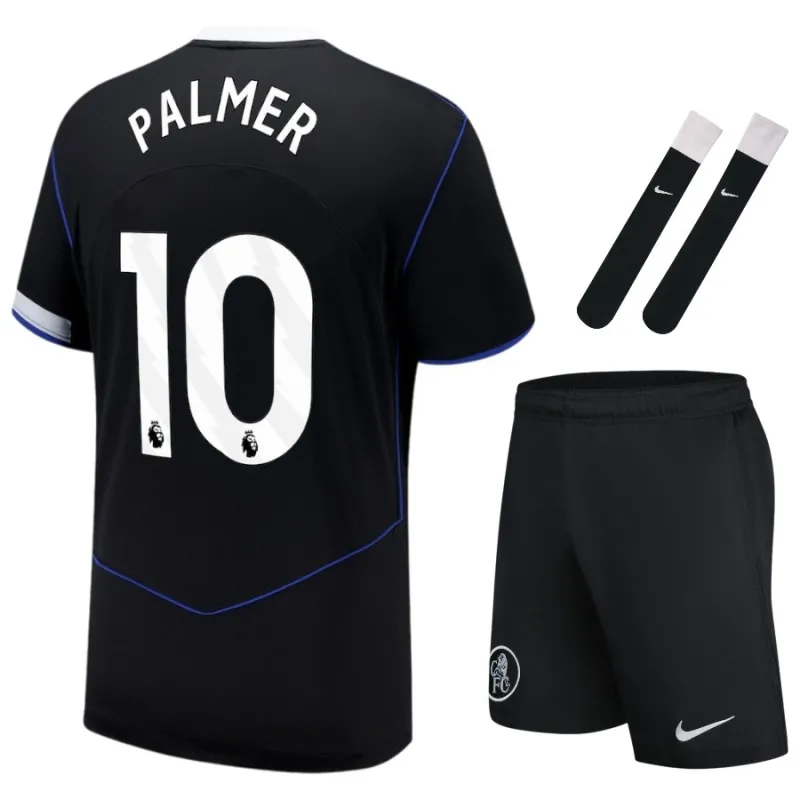 Chelsea PALMER 2025/26 Drittes Kinder-Trikot-Set - Schwarz