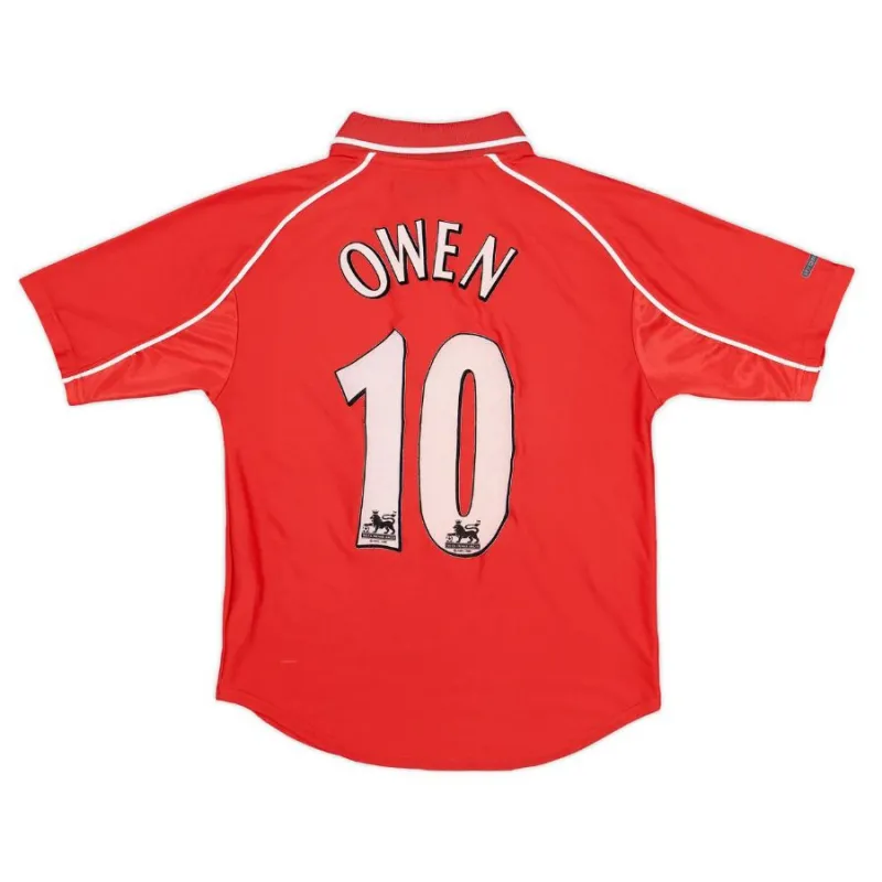 Liverpool OWEN 2000 2002 Maillot domicile rétro - Rouge