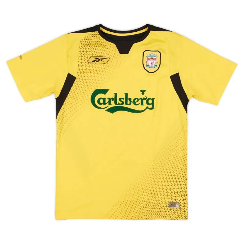 Liverpool BAROS 2004 2006 Maillot extérieur rétro - Jaune