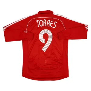 Liverpool TORRES 2006-2008 Retro-Heimtrikot mit langen Ärmeln - Rot