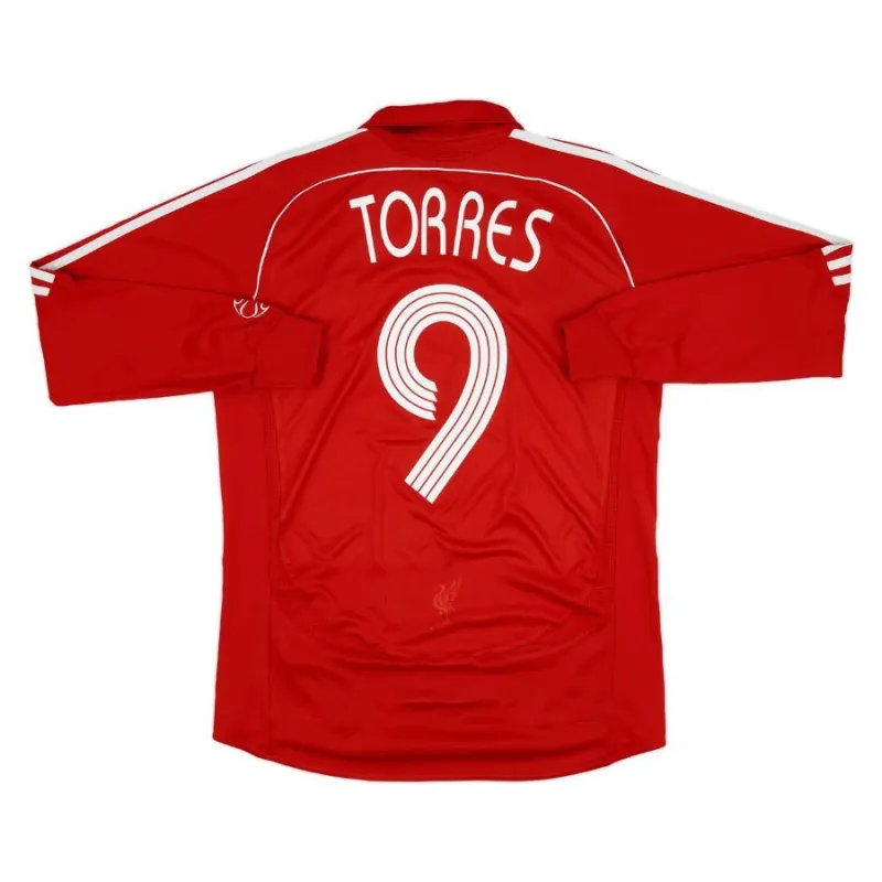 Liverpool TORRES 2006-2008 Retro-Heimtrikot mit langen Ärmeln - Rot