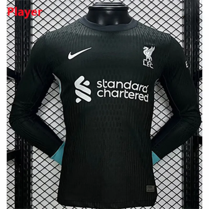 Maglione a maniche lunghe di trasferta di Liverpool 2024/25 - edizione giocatore - Verde bosco