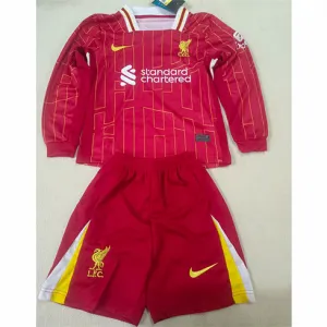 Liverpool 2024/25 Heim-Kinderlangarmtrikot - Rot