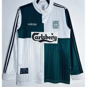 Liverpool 1995/96 Auswärts-Retro-Langarm-Trikot - Weiß