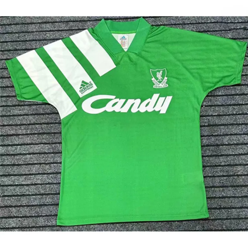 Liverpool 1992 Auswärts-Retro-Fußballtrikot - Grün