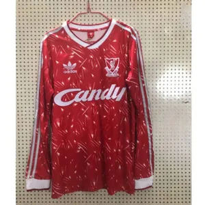 Liverpool 1989 Heim-Retro-Langärmel-Trikot - Rot