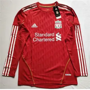 Liverpool 2011/12 Heim-Retro-Langärmel-Trikot - Rot