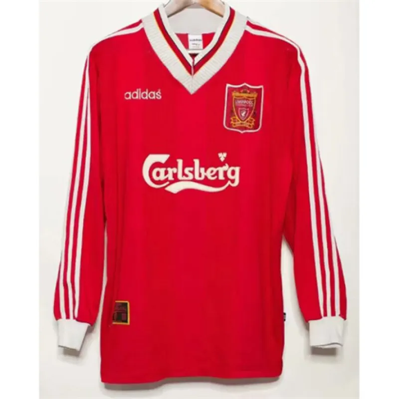 Liverpool 1995/96 Retro - Heim - Langarm - Sportshirt - Rot