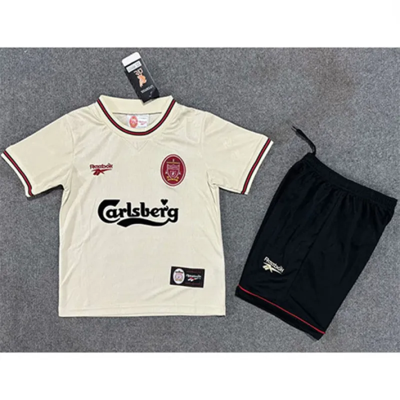 Liverpool 1996/97 Retro - Auswärts - Kinder - Trikot - Weiß