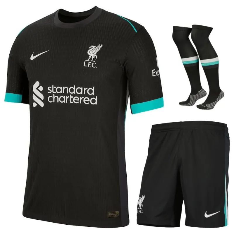 Liverpools 2024/25 Auswärts - Kinder - Trikotset - Waldgrün