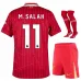 Set di maglia per bambini home di Liverpool 2024/25 di Salah - Rosso