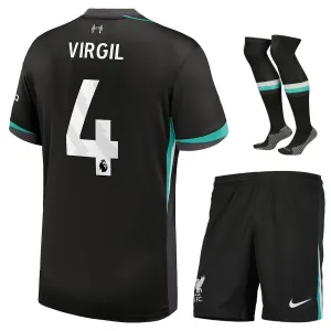 Virgils Liverpool 2024/25 Auswärts - Kinder - Trikotsatz - Waldgrün