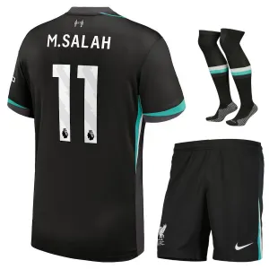 Salahs Liverpool 2024/25 Auswärts - Kinder - Trikotsatz - Waldgrün